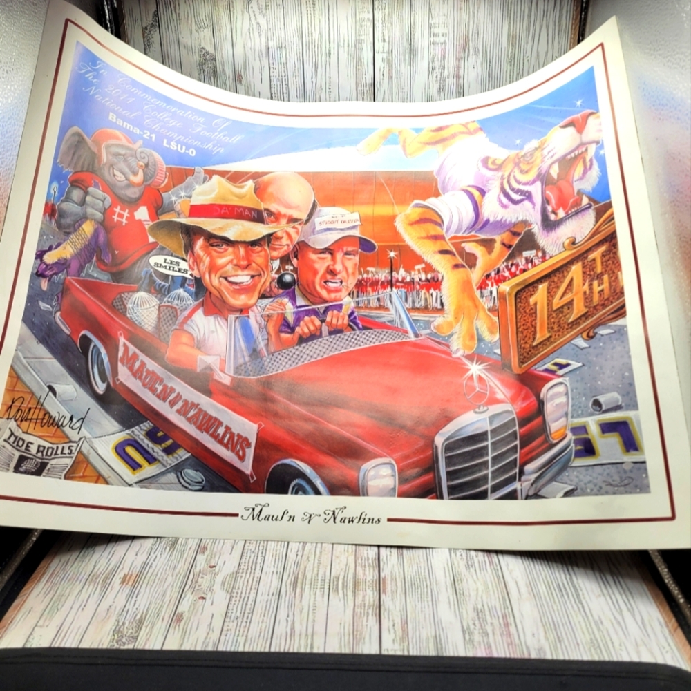 Alabama football caricature by Don Howard